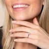 Platinum Oval Cut 0.75ct Diamond Solitaire Ring