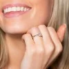 Platinum Oval Cut 0.75ct Diamond Solitaire Ring