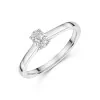 Platinum 0.33ct Oval Cut Diamond Solitaire Ring