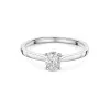 Platinum Tulip Set 0.50ct Oval Diamond Solitaire Ring