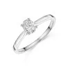 Platinum Tulip Set 0.50ct Oval Diamond Solitaire Ring