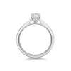 Platinum Tulip Set Oval Cut 0.75ct Diamond Solitaire Ring