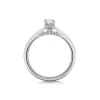 Platinum 0.50ct Oval Diamond Solitaire Ring with Diamond Accent