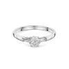 Platinum Oval Cut 0.40ct Diamond Ring with Baguette Shoulders