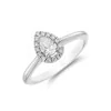 Platinum Pear Cut 0.33ct Diamond Halo Ring
