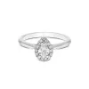 Platinum Pear Cut 0.33ct Diamond Halo Ring