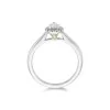Platinum Pear Cut 0.33ct Diamond Halo Solitaire Ring