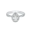 Platinum Pear Cut 0.50ct Diamond Halo Ring