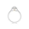 Platinum Pear Cut 0.75ct Diamond Halo Solitaire Ring