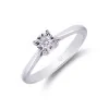 9ct White Gold Brilliant Cut 0.10ct Diamond Solitaire Ring