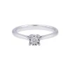 9ct White Gold Brilliant Cut 0.10ct Diamond Solitaire Ring