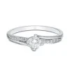 9ct White Gold Brilliant Cut 0.33ct Diamond Solitaire Ring