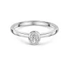 9ct White Gold Oval Cut 0.25ct Diamond Solitaire Ring