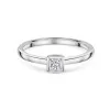 9ct White Gold Princess Cut 0.25ct Diamond  Soliatire Ring