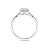 9ct White Gold 0.66ct Emerald Cut Diamond Solitaire Ring
