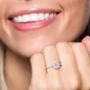 9ct White Gold 0.66ct Emerald Cut Diamond Solitaire Ring