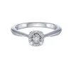 9ct White Gold Round Brilliant 0.16ct Diamond Ring