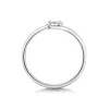 9ct White Gold Round Brilliant 0.10ct Diamond Twist Solitaire Ring