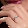 9ct White Gold Round Brilliant 0.10ct Diamond Twist Solitaire Ring