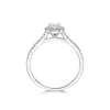 Platinum Brilliant Cut 0.55ct Diamond Halo Ring