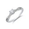 Platinum Brilliant Cut 0.50ct Diamond Twist Solitaire Ring