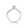 Platinum Brilliant Cut 0.50ct Diamond Twist Solitaire Ring