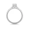 Platinum Cushion Cut 0.50ct Diamond Solitaire Ring with Shoulders