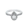 18ct White Gold Pear Cut 0.75ct Diamond Halo Ring