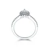 18ct White Gold Pear Cut 0.75ct Diamond Halo Ring