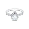 Platinum Pear Cut 1.15ct Diamond Halo Ring