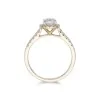 18ct Yellow Gold Brilliant Cut 0.75ct Diamond Halo Solitaire Ring