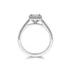 Platinum Princess Cut 0.85ct Diamond Halo Ring