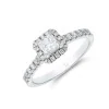 Platinum Princess Cut 0.80ct Diamond Halo Ring