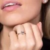 18ct Yellow Gold Emerald Cut 1.00ct Twisted Diamond Solitaire Ring