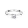 Platinum Round Brilliant 0.50ct Diamond Low-V Solitaire Ring