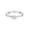 Platinum 0.25ct Sweeping Round Brilliant Diamond Solitaire Ring