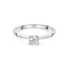 Platinum Sweeping Round Brilliant 0.40ct Diamond Solitaire Ring