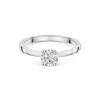 Platinum Round Brilliant 0.50ct Diamond Sweeping Solitaire Ring