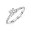 Platinum Round Brilliant 0.75ct Diamond Solitaire Ring with Diamond Shoulders