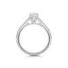 Platinum Round Brilliant 0.75ct Diamond Solitaire Ring with Diamond Shoulders