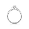 Platinum Round Brilliant 0.33ct Diamond Solitaire Ring with Mixed Cut Diamond Shoulders