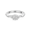Platinum Round Brilliant 0.75ct Diamond Solitaire Ring with Tapered Shoulders