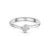 Platinum Twist Round Brilliant 0.33ct Diamond Solitaire Ring