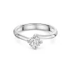 Platinum Twist Round Brilliant 0.60ct Diamond Solitaire Ring