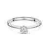 Platinum 6 Claw Tulip Set 0.25ct Round Brilliant Diamond Solitaire Ring