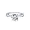 Platinum Round Brilliant 1.50ct Diamond Tulip Set Solitaire Ring
