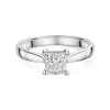 Platinum 1.00ct Princess Diamond Solitaire Ring