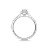 Platinum Princess Cut 0.33ct Diamond Solitaire Ring with Claw Set Shoulders