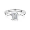 Platinum 1.50ct Emerald Diamond Solitaire Ring
