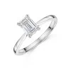 Platinum Emerald Cut 1.00ct Solitaire Ring